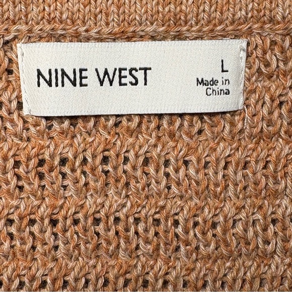 Nine West Tan Crochet Knit Midi Skirt Women’s Large layering NWT - Picture 5 of 8